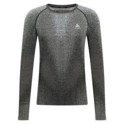 Koszulka termoaktywna z długim rękawem męska. Szare bluzki z długim rękawem ODLO, l, bez wzorów, bez kołnierzyka, bez ramiączek. Za 349.99 zł.