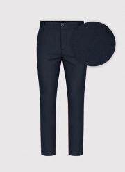 PAKO LORENTE – Granatowe gładkie spodnie męskie P24SF-WX-003-G-0 - Pako Lorente. Niebieskie eleganckie spodnie Pako Lorente, na co dzień, na wiosnę, l, casualowe. Za 149.99 zł.