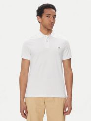 Moose Knuckles Polo Everett M34MT712 Biały Slim Fit. Białe koszulki polo Moose Knuckles, m, bez wzorów, z bawełny, bez kołnierzyka, bez ramiączek. Za 599.99 zł.