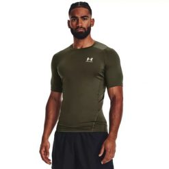 Under Armour UA HG ARMOUR COMP SS Koszulka treningowa męska. Szare odzież kompresyjna Under Armour, m, bez wzorów, z materiału, na fitness i siłownię. Za 179.00 zł.