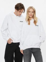 2005 Bluza Unisex Basic Biały Relaxed Fit. Białe bluzy 2005, m, bez wzorów, z bawełny, bez kaptura. Za 169.99 zł.