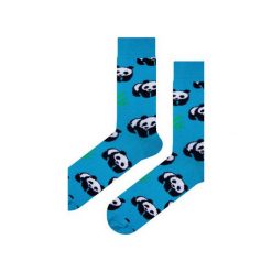 Skarpety niebieskie w pandy EM. Skarpety marki Em men's accessories. Za 29.99 zł.