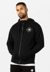 Scofield Bluza z kapturem zapinana na suwak - Czarny. Czarne bluzy z kapturem GORILLA WEAR, m, bez wzorów, z bawełny, z kapturem. Za 433.00 zł.