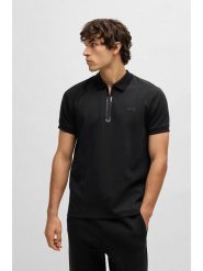 Hugo Boss Koszulka polo w kolorze czarnym rozmiar: L. Czarne koszulki polo HUGO BOSS, l, bez wzorów, bez kołnierzyka, bez ramiączek. Za 304.99 zł.