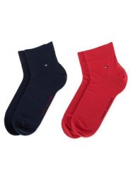 Tommy Hilfiger Zestaw 2 par niskich skarpet męskich 342025001 Granatowy. Niebieskie skarpety Tommy Hilfiger, bez wzorów, z materiału. Za 59.99 zł.
