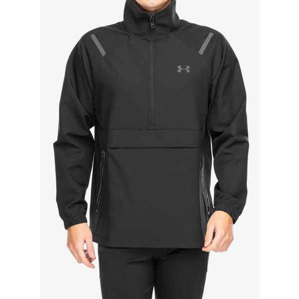 Kurtka wiatrówka męska Under Armour Unstoppable Left Chest Anorak. Czarne kurtki Under Armour, m, bez wzorów, z softshellu, bez kaptura. Za 341.19 zł.