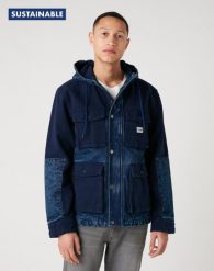 KURTKA MĘSKA WRANGLER FIELD JACKET INDIGO W4E3V2452 112129125. Niebieskie kurtki Wrangler, m, bez wzorów, bez kaptura. Za 249.99 zł.