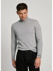 Pepe Jeans Sweter "New Andre" w kolorze szarym rozmiar: XL. Szare golfy Pepe Jeans, xl, bez wzorów, z bawełny, bez ramiączek. Za 241.45 zł.