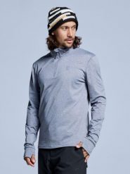 Bluza narciarska - Męska - Arctic 2.0 - Grey Melange. Szare bielizna termoaktywna POEDERBAAS, na zimę, m, bez wzorów, z elastanu, bez ramiączek, na golfa. Za 177.72 zł.