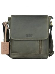 SPARWELL Skórzana torebka "Tenacious Trevor" w kolorze khaki - 22 x 24 x 7 cm rozmiar: onesize. Brązowe torby na ramię SPARWELL, bez wzorów, z materiału, na ramię, małe, bez dodatków. Za 238.84 zł.