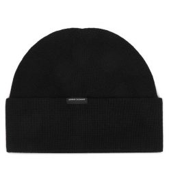 Czapka Armani Exchange. Czarne czapki zimowe Armani Exchange, bez wzorów. Za 239.99 zł.