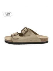 Teegu Skórzane klapki w kolorze khaki rozmiar: 40. Brązowe klapki teegu. Za 130.99 zł.