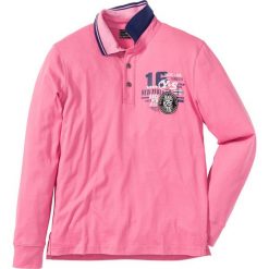 Shirt polo z długim rękawem Regular Fit bonprix matowy różowy. Koszulki polo bonprix. Za 27.99 zł.