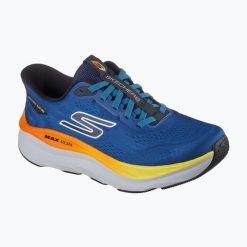 Buty do biegania męskie SKECHERS Max Run. Niebieskie buty do biegania Skechers, bez wzorów, bez zapięcia, do biegania, skechers sport. Za 519.99 zł.