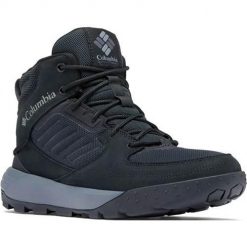 Buty do chodzenia męskie Columbia Portlander. Czarne buty sportowe casual Columbia, bez wzorów, z materiału, za kostkę, bez zapięcia. Za 539.00 zł.