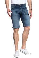 SPODENKI MUSTANG Chicago Short DENIM BLUE 1007754 5000 943. Niebieskie szorty Mustang, m, z aplikacjami, z bawełny, wizytowe. Za 159.99 zł.
