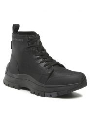 Calvin Klein Jeans Trzewiki Hiking Laceup Boot YM0YM00474 Czarny. Czarne botki sznurowane Calvin Klein Jeans, bez wzorów, z jeansu, bez obcasa, bez zapięcia. Za 599.99 zł.