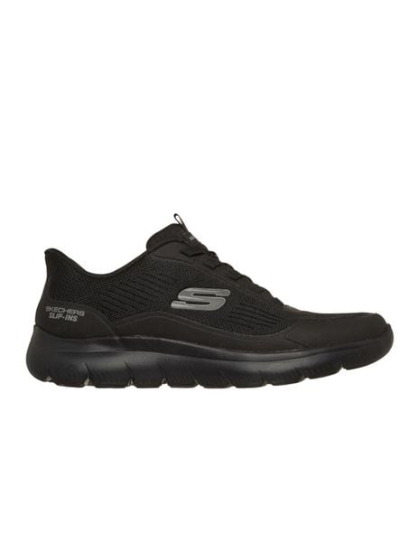 Sandały Skechers Summits Leyter Męskie Slip-ons Czarne. Czarne sandały Skechers, z dzianiny, bez zapięcia. Za 359.50 zł.