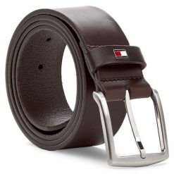 Pasek Męski Tommy Hilfiger. Brązowe paski Tommy Hilfiger, bez wzorów. Za 119.99 zł.