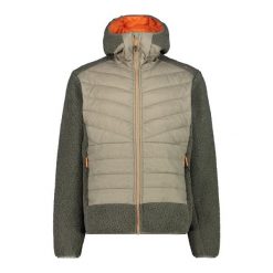 Bluza męska turystyczna CMP 34P1817. Zielone bluzy CMP, m, bez wzorów, z puchu, bez kaptura. Za 439.99 zł.