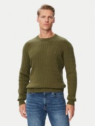 Tommy Hilfiger Sweter Classic MW0MW33132 Khaki Regular Fit. Brązowe swetry rozpinane Tommy Hilfiger, l, bez wzorów, z bawełny, bez kołnierzyka, bez ramiączek. Za 569.99 zł.