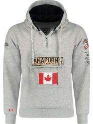ANAPURNA Bluza "Gymana" w kolorze szarym rozmiar: L. Szare bluzy ANAPURNA, l, z aplikacjami, z bawełny, bez kaptura. Za 97.28 zł.