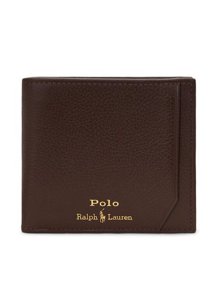 Polo Ralph Lauren Portfel 405963225002 Brązowy ciemny. Brązowe portfele Polo Ralph Lauren, bez wzorów, ze skóry. Za 599.99 zł.