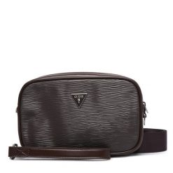 Saszetka Guess. Brązowe saszetki i nerki Guess, z aplikacjami, małe, bez dodatków. Za 324.99 zł.