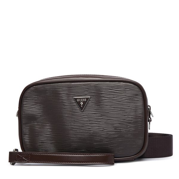 Saszetka Guess. Brązowe saszetki i nerki Guess, z aplikacjami, małe, bez dodatków. Za 324.99 zł.