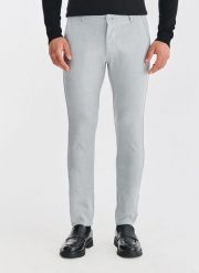 PAKO LORENTE - Szare spodnie męskie. Szare spodnie materiałowe Pako Lorente, na co dzień, na zimę, l, bez wzorów, z elastanu, casualowe. Za 359.99 zł.