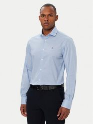 Tommy Hilfiger Koszula Gingham MW0MW42931 Niebieski jasny Slim Fit. Niebieskie koszule Tommy Hilfiger, m, bez wzorów, bez kołnierzyka, bez ramiączek. Za 329.99 zł.
