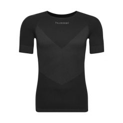 HUMMEL TERMOAKTYWNA koszulka męska z krótkim rękawem SEAMLESS. Czarne bielizna termoaktywna Hummel, m, bez wzorów, bez ramiączek, do piłki nożnej. Za 78.00 zł.