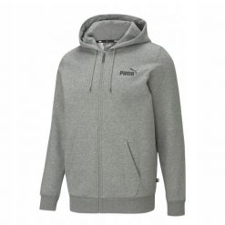 Męska Bluza Z Suwakiem Z Logo ESS. Szare bluzy Puma, m, bez wzorów, bez kaptura. Za 331.99 zł.