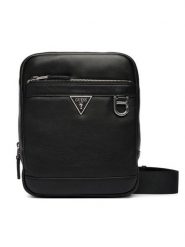 Guess Saszetka HMMOSE P6159 Czarny. Czarne saszetki i nerki Guess, z aplikacjami, ze skóry. Za 419.99 zł.