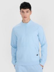 4F Bluza dresowa nierozpinana bez kaptura męska - niebieska XXL. Niebieskie bluzy bez kaptura 4F, m, bez wzorów, z bawełny, bez kaptura. W wyprzedaży za 99.99 zł.