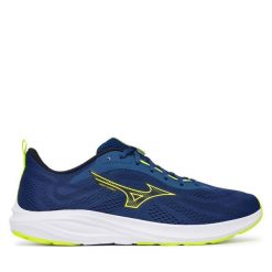 Buty do biegania Mizuno. Niebieskie buty do biegania Mizuno, bez wzorów, bez zapięcia, do biegania. Za 339.99 zł.