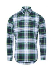 Polo Ralph Lauren Koszula męska - Custom Fit Mężczyźni Regular Fit Bawełna niebieski|zielony|wielokolorowy w kratkę, XL. Niebieskie koszule Polo Ralph Lauren, m, bez wzorów, z bawełny, bez kołnierzyka, bez ramiączek. Za 499.95 zł.