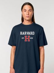 American Universities Koszulka "Havard EST 1636" w kolorze granatowym rozmiar: L. Niebieskie bezrękawniki American Universities, l, bez wzorów, z bawełny, bez kołnierzyka, bez ramiączek. Za 79.03 zł.
