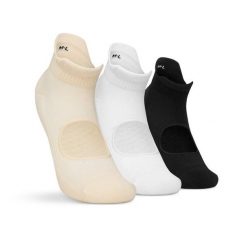 Antypoślizgowe skarpetki do jogi trójpak Fitness Siroko Scale. Brązowe skarpety SIROKO, bez wzorów, z bawełny. Za 93.00 zł.