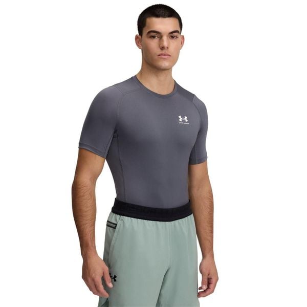 Koszulka Under Armour HeatGear. Białe odzież kompresyjna Under Armour, xl, bez wzorów, z materiału, do biegania. Za 161.70 zł.