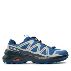 Buty do biegania Salomon. Niebieskie buty do biegania Salomon, bez wzorów, z gore-texu, bez zapięcia, do biegania, salomon speedcross, gore-tex. Za 459.99 zł.