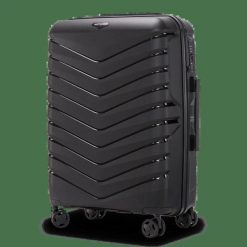 Walizka średnia Wings PHOENIX polipropylen 24" BLACK. Czarne walizki Wings, bez wzorów, z materiału, średnie. Za 181.93 zł.