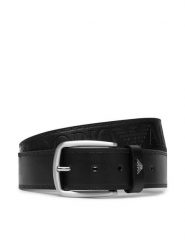 Emporio Armani Pasek EM007190 AF29179 UC001 Czarny. Czarne paski Emporio Armani, bez wzorów, ze skóry. Za 569.99 zł.