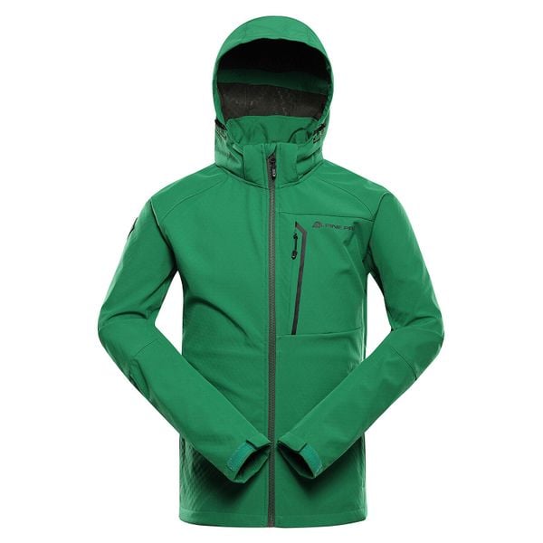 Kurtka softshell męska Alpine Pro Hoor. Zielone kurtki Alpine Pro, l, bez wzorów, z materiału, z kapturem. Za 419.00 zł.