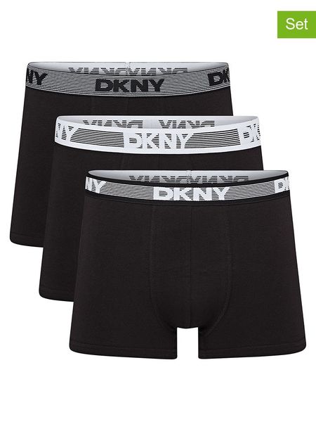 DKNY Bokserki (3 pary) w kolorze czarnym rozmiar: S. Czarne bokserki DKNY, s, bez wzorów. Za 94.38 zł.