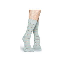 Skarpetki Happy Socks TST01-9001. Czerwone skarpety Happy Socks, bez wzorów, z bawełny. Za 24.43 zł.