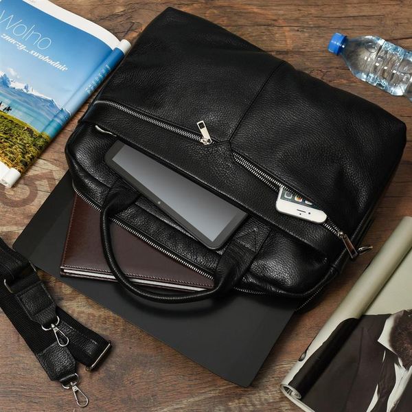Beltimore torba męska skórzana Duża czarna laptop J14. Czarne torby na laptopa . Za 419.99 zł.
