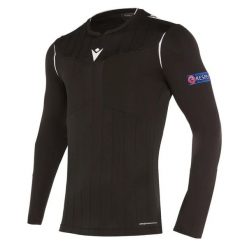 Koszulka sędziowska z długim rękawem Macron UEFA 2019. Białe bluzki z długim rękawem Macron, s, bez wzorów, bez kołnierzyka, bez ramiączek. Za 293.00 zł.