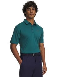 Under Armour Funkcyjna koszulka polo w kolorze morskim rozmiar: M. Zielone koszulki polo Under Armour, m, bez wzorów, z materiału, bez kołnierzyka, bez ramiączek, outdoorowe. Za 103.45 zł.