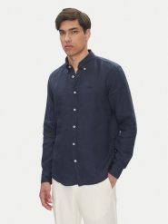 BOSS Koszula H-Roan-Bd-E-C1 50520283 Granatowy Slim Fit. Niebieskie koszule Boss, m, bez wzorów, ze lnu, bez kołnierzyka, bez ramiączek. Za 439.99 zł.